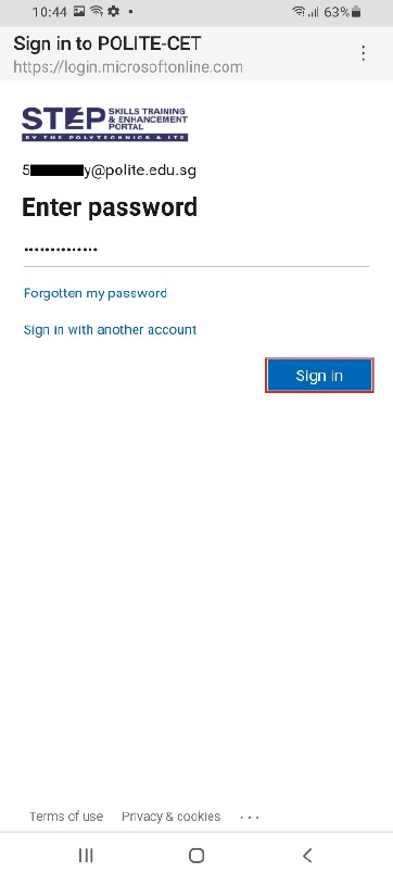 Enter your password. Enter your password.