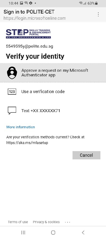 Verify your identity. Verify your identity.