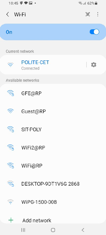 Finish the setup. Finish the setup.