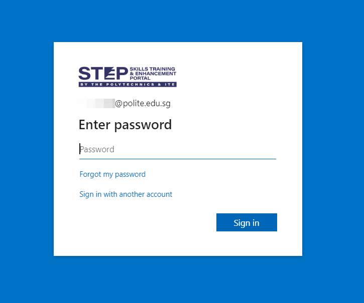 Enter password. Enter password.